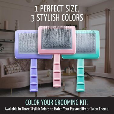 Щітка для собак та котів Classic Brush - якісна щітка з м'якою подушечкою та неслизькою ручкою | Mint, 10,5 x 6,5 см