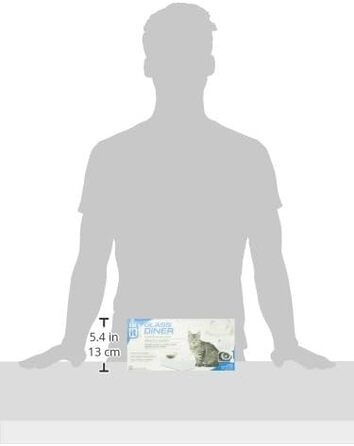 Catit Style Glass Diner - скляна годівниця для котів, піднята, чорна, глянцева, 2 x 200 мл