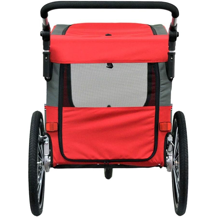 PAPILIOSHOP Причіп для собак та котів, візок для тварин, 3 розміри, стабільний, комфортний, практичний (Червоний)