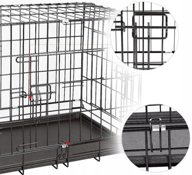 Металева клітка для середніх собак AML, 47 x 76 x 53 см