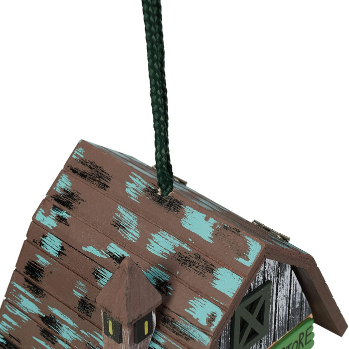 Дерев'яний будиночок для птахів Relaxdays, 23x18x18 см, з відкидним дахом, для саду та балкону