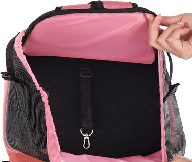 Сумка для собак Xanty на животі – рожева, 29x23x38 см – поліестер