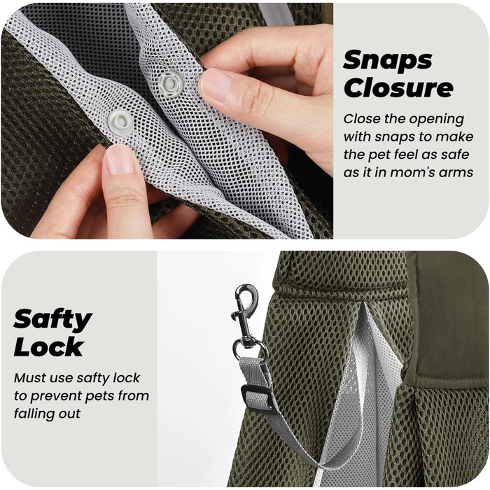 Сумка-переноска для собак та котів, армійний колір