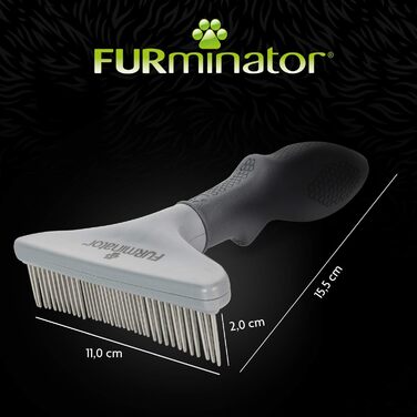 FURminator гребінець для довгошерстих собак та котів - щітка для профілактики ковтунів та сплутаного хутра, версія 2.0