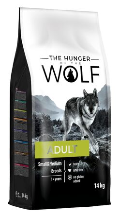 Сухий корм для собак The Hunger of the Wolf для дорослих собак малих та середніх порід з куркою, вітамінами C та E, 14 кг