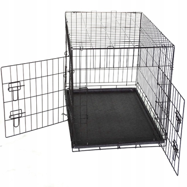 Клітка для собак XXL, сталь з порошковим покриттям, 121x76x82 см, з двома входами