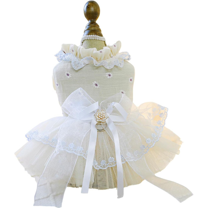 Сукня для собак - сукня-тьюль для маленьких собак та котів, розмір L, кольоро апельсиновий