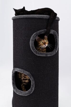 Petrebels Дряпка для котів - дряпка-домик, 110 см, чорна