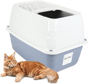 Лоток для котів GarPet Hop-In з верхнім входом, XXL, блакитний