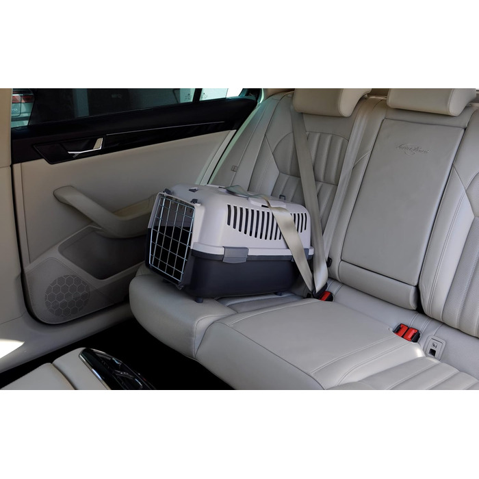 Переноска для собак і котів Nomade 2, до 8 кг, 55x36x35 см, пластикова, міцний поліпропілен, пластикові дверцята