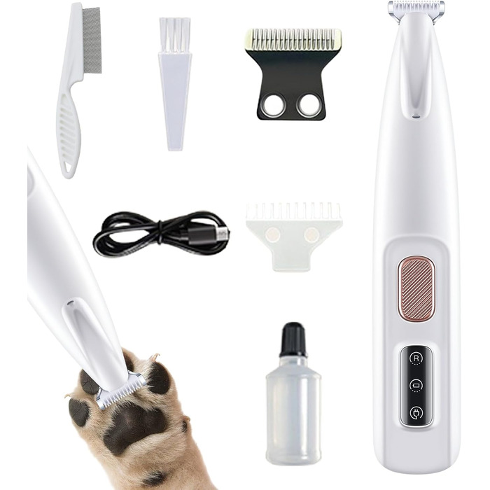 Триммер для догляду за лапами Paw Trim Pro: тихий, вологостійкий, з LED-підсвічуванням для собак та котів