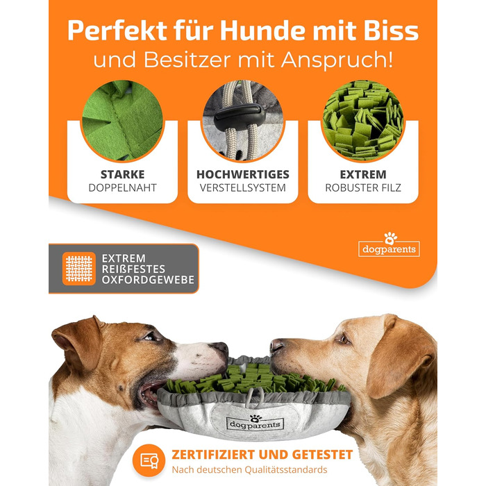 Schnüffelteppich для собак DOGPARENTS® – килимок для пошуку та розваг, міцний, зелений