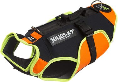 Julius-K9 IDC багатофункціональний жилет для собак 3в1, розмір S, чорний та UV-помаранчевий