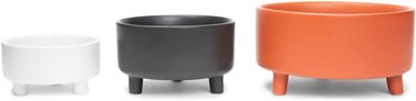 Керамічна миска для собак Waggo Uplift, чорна, середня – важка, міцна, підвищена, для корму та води, підходить для дрібних, середніх і великих порід, сучасний дизайн, можна мити в посудомийній машині