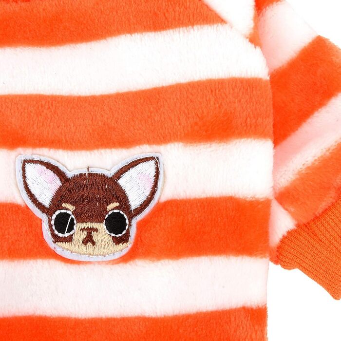 Теплий зимовий пуловер для собак ZUNEA, тепла флісова куртка для цуценят, стильний светр з принтом для чихуахуа, котів та інших собак, для дівчаток та хлопчиків, помаранчевий, розмір L