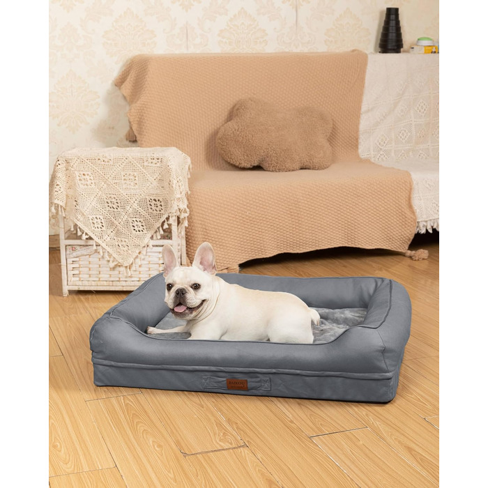 Райкоу - лежанка для собак з знімним подушкою, м'яка та миється. Лежанка, подушка для собак, собаче ліжко, килимок - високоякісне місце для сну для вашого вірного друга. (Темно-сірий, 80 * 60 * 7 см)