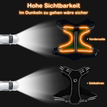 Світловий нашийник для собак з LED-підсвіткою, перезаряджуваний, для малих, середніх і великих порід