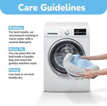 Підвісне ліжко для котів CATISM, 360° обертання, блакитне, до 20 кг