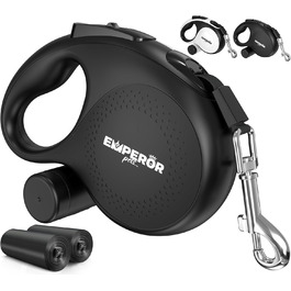 Рулетка для собак Emperor Pets Aura BB16, міцна, зручна, з відбивачем, до 50 кг, чорна