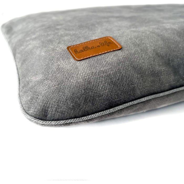 М'який лежак для собак середнього розміру, велюрова подушка для собак, 90x60 см, сірий колір