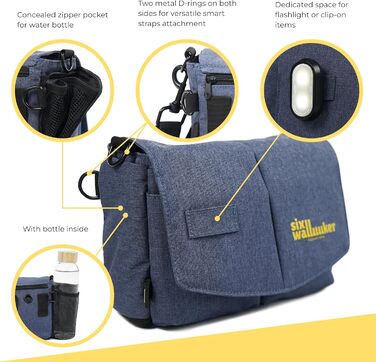 Leckerlibeutel для собак Arrivly SixWalker з магнітною застібкою: практичний фідер для дресирування, універсальна сумка для ласощів з винімною кишеню (Блакитний)