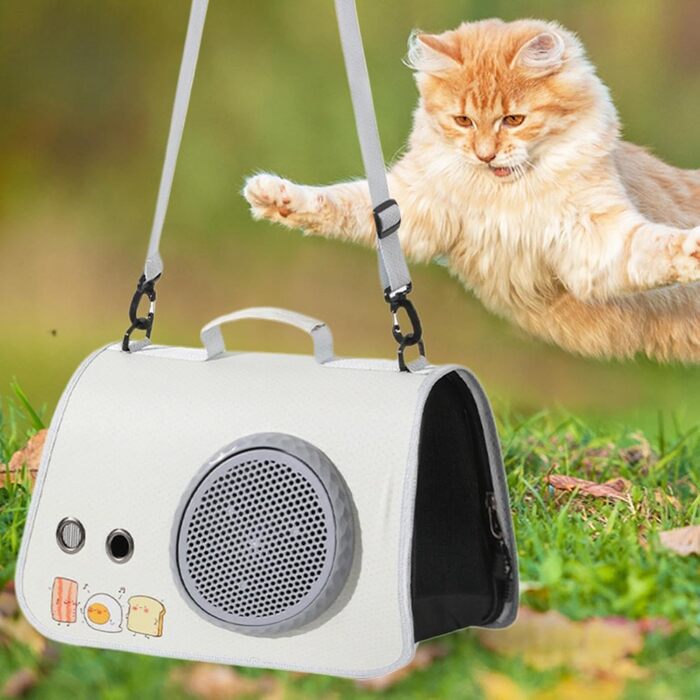 Транспортна сумка для котів – переноска для тварин з плечовим ременем – органайзер для подорожей, кемпінгу та прогулянок