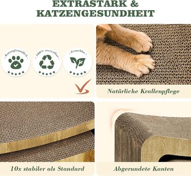 Котячий когтетоп Pawtasy на стіну та кут з іграшкою - когтеточка для котів