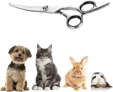 Професійний набір для грумінгу собак та котів: вигнуті ножиці для грумінгу, ножиці для собак та котів з нержавіючої сталі (17.5 см)