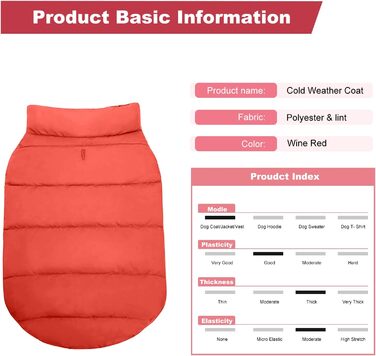 PETCUTE Зимовий теплий одяг для собак, куртка для великих собак, жилет для собак з кріпленням для повірця, вітронепроникний, для зими, Navy/Orange (M)