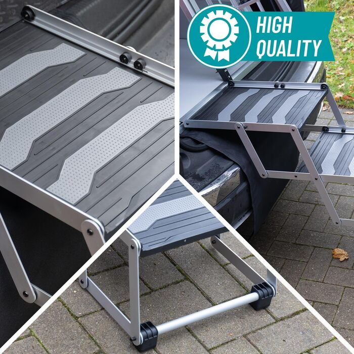 Сходинка для собак VOSS.PET, 4 сходинки, з алюмінію, з килимком, для автомобіля