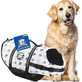 Жилет для плавання собак Paws Aboard – регульований, світловідбиваючий, зручний, розміри XXS-XL