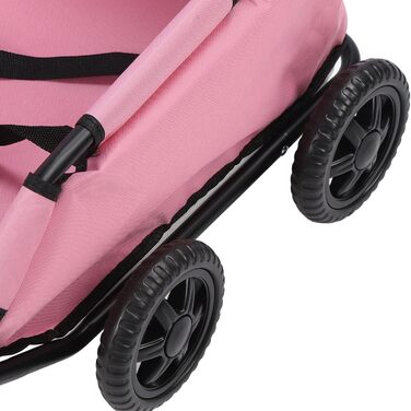 Візок для собак до 12,9 кг, універсальний для собак та котів, складаний, 4 колеса