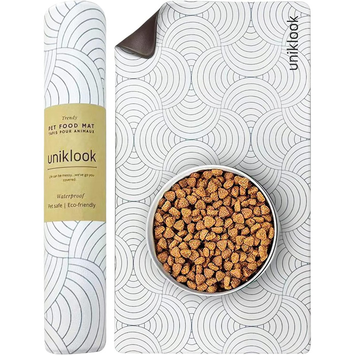 Водонепроникний килимок для миски собаки UnikLook – підставка під миску для корму і води, килимок для домашніх тварин