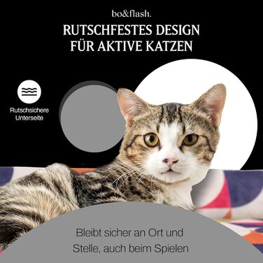 bo&flash лежанка для котів на підвіконня San Francisco Michaela, якісне м'яке котяче ліжко, знімний чохол, розмір 62×27×10 см, котячий килимок з нековзною основою