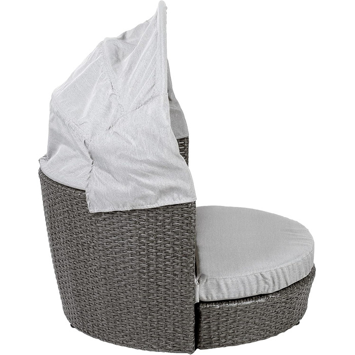 Greemotion лежанка для собак з дахом та подушкою, сірий колір, 79 x 83 x 56 см