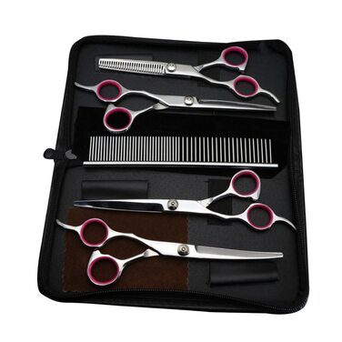 Набір для догляду за тваринами: ножиці для котів та собак (вигнуті, прямі, філірувальні)