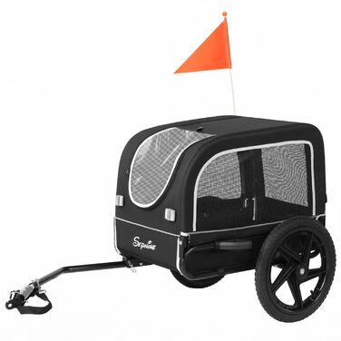 Фаркоп для велосипеда для собак маленьких та середніх порід - до 23 кг, складний, з швидкознімними колесами, чорний