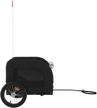 Фургон для собак VidaXL, чорний, 45 кг, 125 x 64 x 66 см