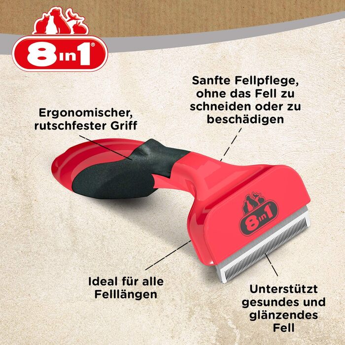 Щітка для собак DeShedder L 8-в-1: видалення підшерстка для великих собак (коротко- та довгошерстих)