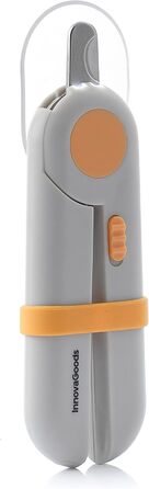 InnovaGoods® Ножиці для стрижки кігтів домашнім тваринам LED Clipet, знімний нашийник для шліфування у ручці, ефективний напівкругла зріз, компактний та легкий дизайн, ідеально підходить для домашніх тварин