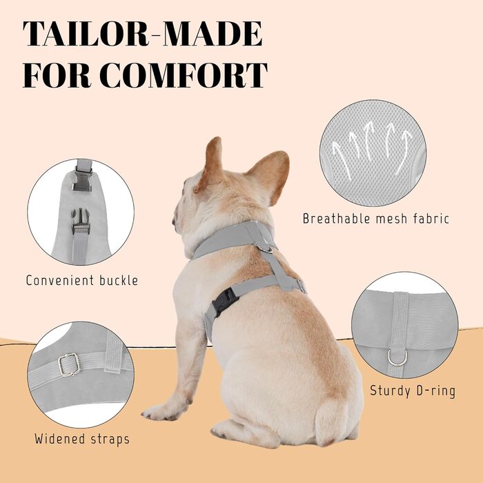 Smoking для собак AVERYDAY: елегантний костюм для свят та фотосесій, з краваткою, для середніх та великих собак (S, сірий + шампань)