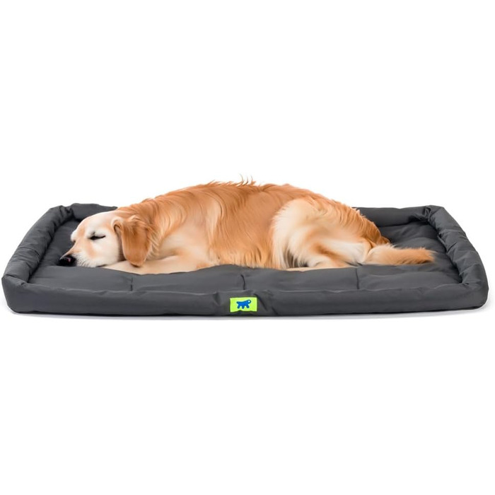 Крісло-ліжко для собак великих порід Ferplast: ортопедичне, чорне, 61x46x5 см (L 66 x B 107 x H 5 см), водовідштовхувальне, знімний чохол