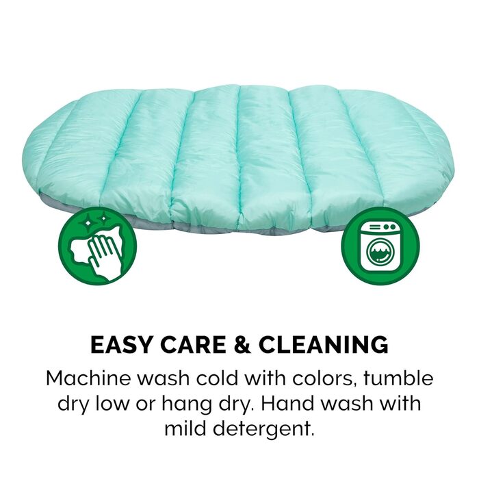 Кішечка Furhaven Trail Pup: подорожуюча лежанка для собак маленьких порід, з сумкою, блакитно-сіра, S (81x66x5 см)