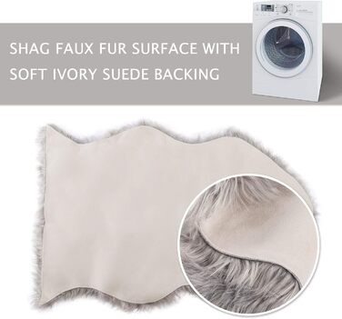 Килимок для домашніх тварин Asrug: м'який, плюшевий, комфортний, 61 x 91 см, сірий