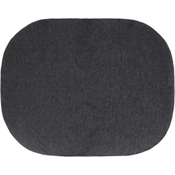 Килимок для собак овальної форми, розмір M, 70 x 50 см, чорний, з екологічного льону