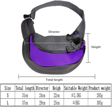 PETEMOO Сумка-переноска для собак і котів, рожева, для подорожей, з сіткою, до 2.5 кг