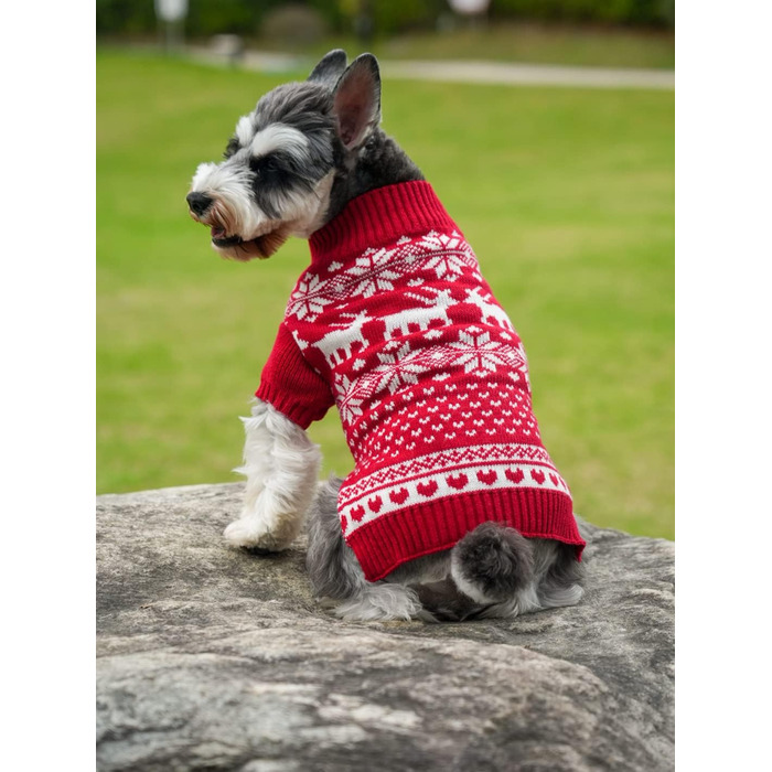 Святковий пуловер для собак з оленем, розмір XXL, довжина спини 58,4 см