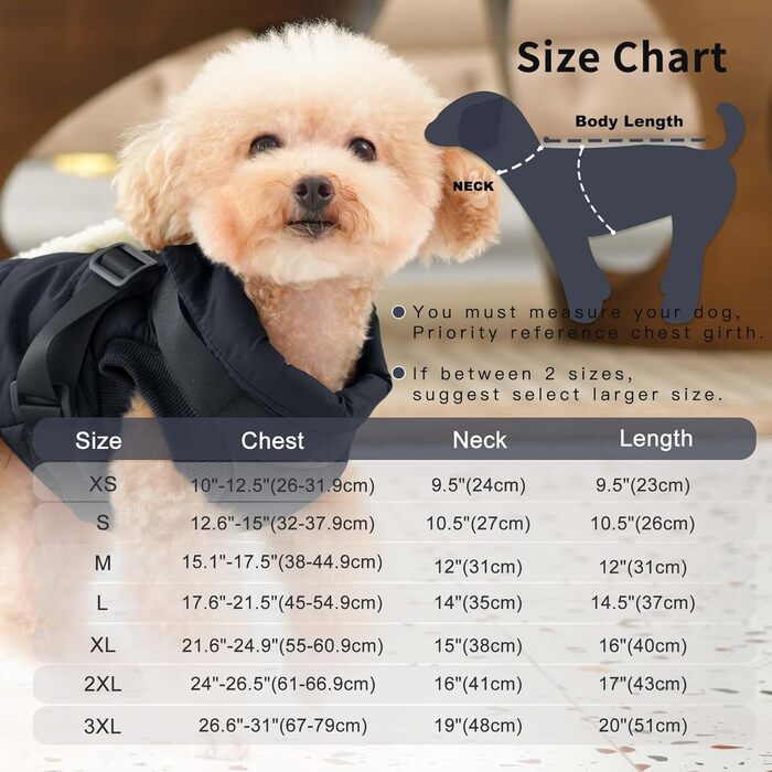 Тепла куртка для собак з повдком, флісова підкладка, зимовий одяг для цуценят, вітронепроникний жилет для маленьких собак, хакі, розмір M (Великий (Упаковка з 1), Чорний (Повдець))