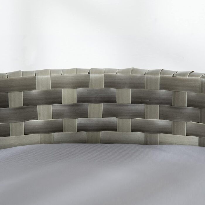 Лежак PawHut для собак і котів з подушкою, ротанг, сірий, 75x75x20 см