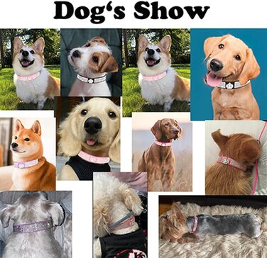 Рожевий ошийник для собак і котів з короною та стразами, блискучий, для цуценят та дрібних тварин, XXS, XS, середні розміри